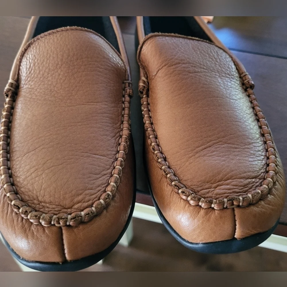 Florsheim Mens Brown Leather Driving Loafers Moccasins Slip On Shoes Size 8